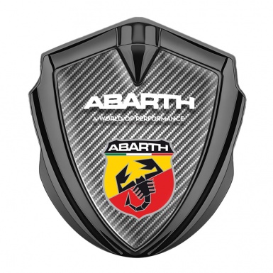 Fiat Abarth Emblem Ornament Graphite Light Carbon Multicolor Sport Logo