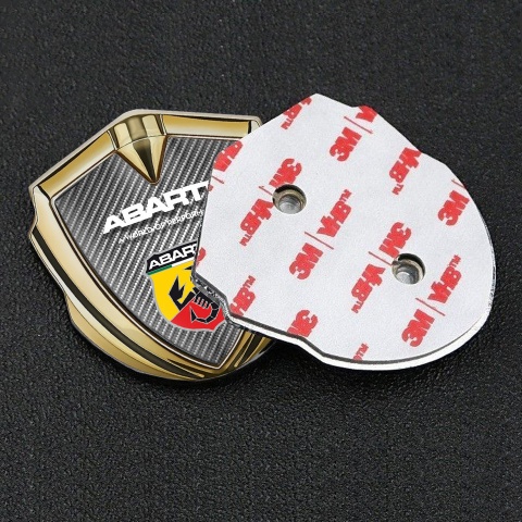 Fiat Abarth Emblem Ornament Gold Light Carbon Multicolor Sport Logo