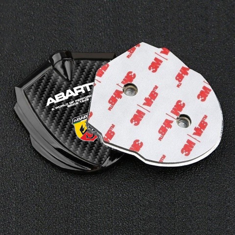 Fiat Abarth Emblem Badge Graphite Black Carbon Multicolor Scorpion Logo