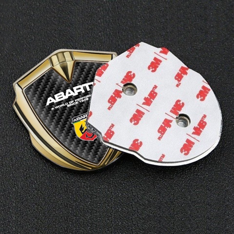 Fiat Abarth Domed Emblem Gold Black Carbon Multicolor Scorpion Logo