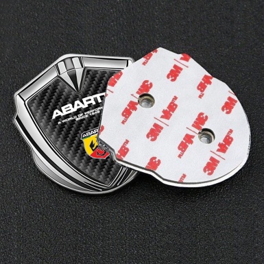 Fiat Abarth Emblem Ornament Silver Black Carbon Multicolor Scorpion Logo