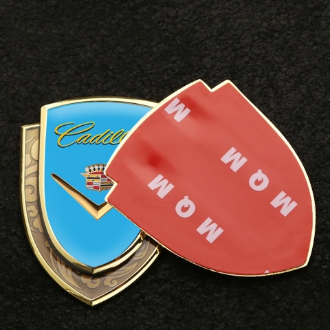 Cadillac Emblem Ornament Gold Glacial Blue Gleaming Logo Edition