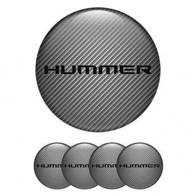 Hummer Center Caps Wheel Emblem Light Carbon Fiber Black Logo Variant