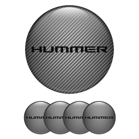 Hummer Center Caps Wheel Emblem Light Carbon Fiber Black Logo Variant