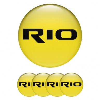 Kia Center Caps Wheel Emblem Yellow Background Black Logo Design