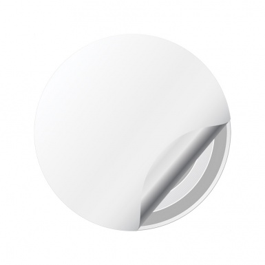 VW Silicone Stickers for Center Wheel Caps Grey Ring Light Ornament Logo