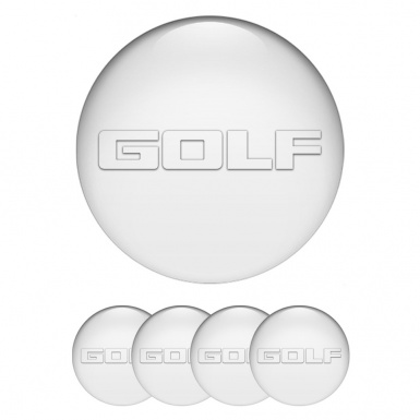 VW Golf Emblem for Wheel Center Caps White Fill Transparent Logo