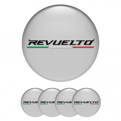 Lamborghini Revuelto Wheel Emblem for Center Caps Grey Italian Design