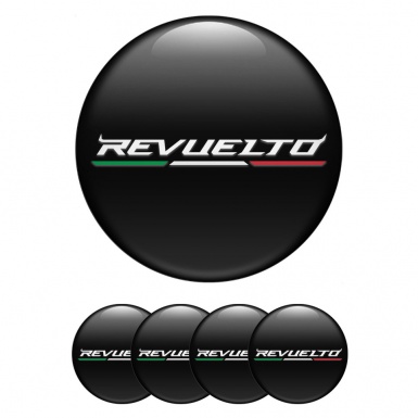 Lamborghini Revuelto Emblem for Center Wheel Caps Black White Edition