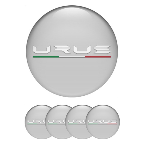 Lamborghini Urus Emblem for Center Wheel Caps Grey White Logo Edition