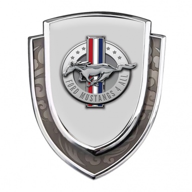Ford Mustang Emblem Self Adhesive Silver Moon Grey Chrome Logo Design