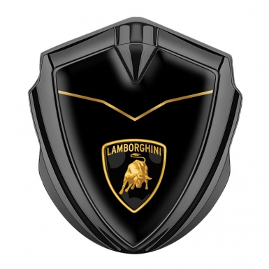 Lamborghini Emblem Ornament Graphite Black Base Stylish Logo Design