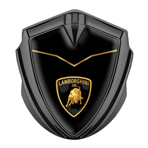 Lamborghini Emblem Ornament Graphite Black Base Stylish Logo Design
