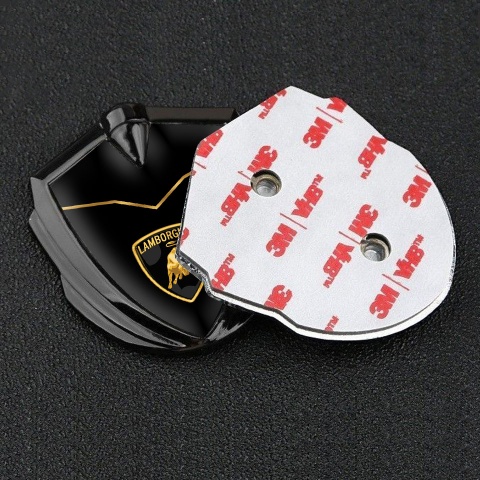 Lamborghini Emblem Ornament Graphite Black Base Stylish Logo Design