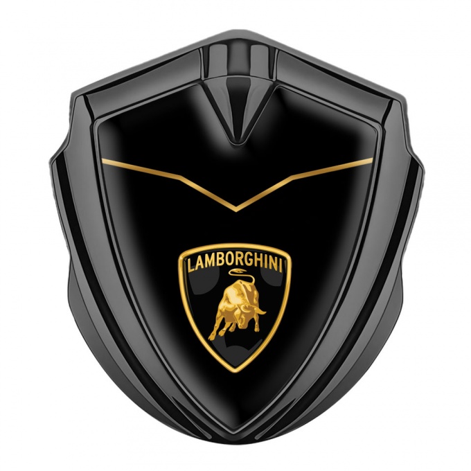 Lamborghini Emblem Ornament Graphite Black Base Stylish Logo Design