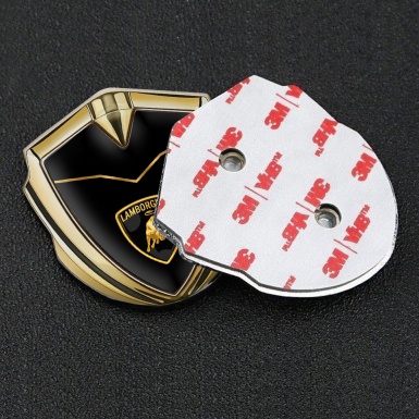 Lamborghini Emblem Ornament Gold Black Base Stylish Logo Design