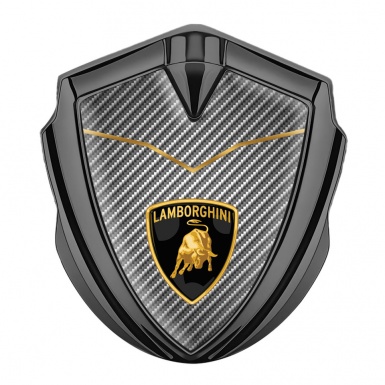 Lamborghini Emblem Car Badge Graphite Light Carbon Modern Logo Design