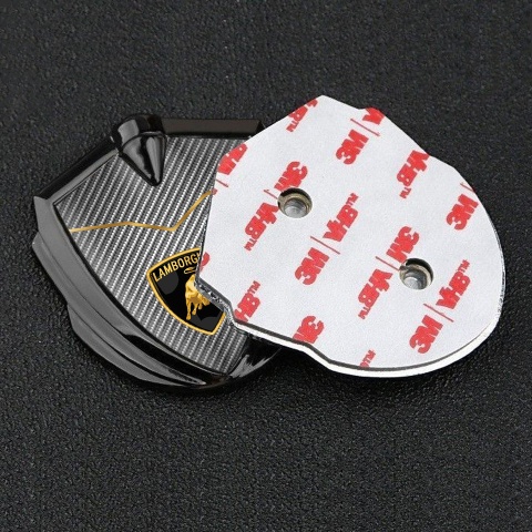 Lamborghini Emblem Car Badge Graphite Light Carbon Modern Logo Design