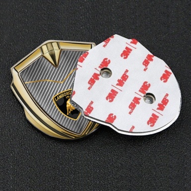 Lamborghini Emblem Car Badge Gold Light Carbon Modern Logo Design
