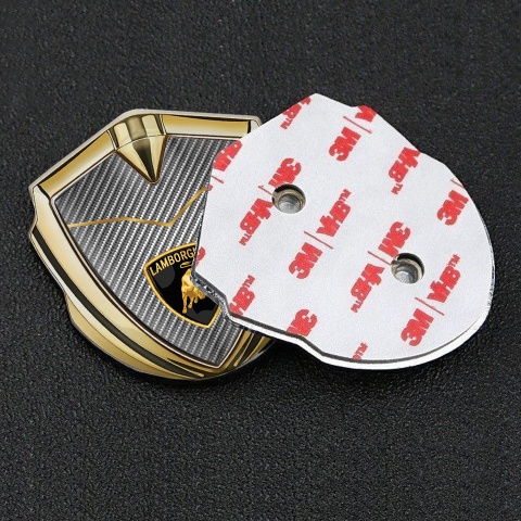 Lamborghini Emblem Car Badge Gold Light Carbon Modern Logo Design
