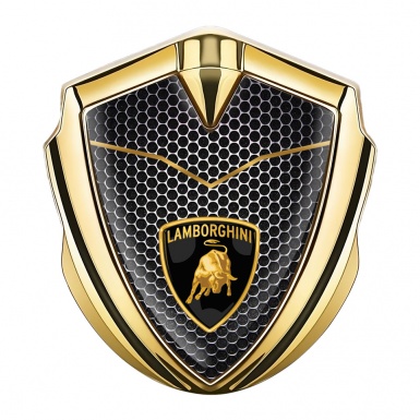 Lamborghini Bodyside Emblem Self Adhesive Gold Dark Mesh Modern Logo