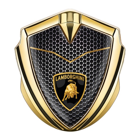 Lamborghini Bodyside Emblem Self Adhesive Gold Dark Mesh Modern Logo