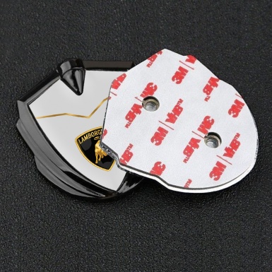 Lamborghini Metal Domed Emblem Graphite Grey Base Stylish Modern Concept