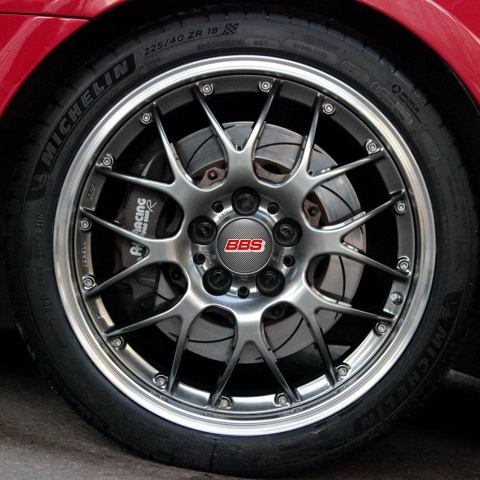 BBS Sticker Wheel Center Hub Cap Carbon Style