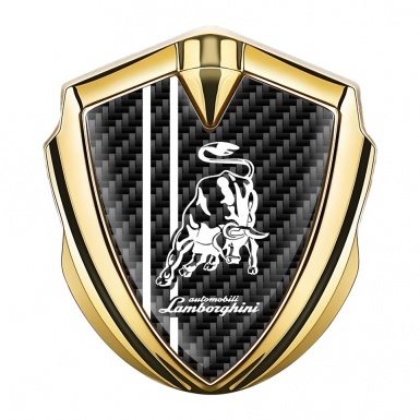 Lamborghini Emblem Self Adhesive Gold Black Carbon White Sport Logo