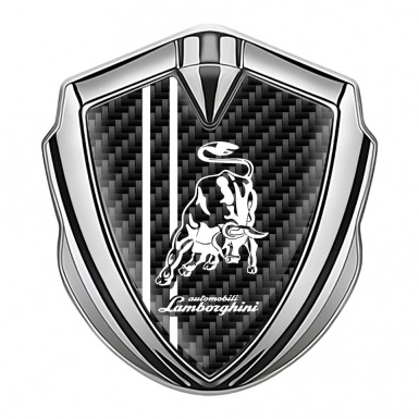 Lamborghini Emblem Self Adhesive Silver Black Carbon White Sport Logo