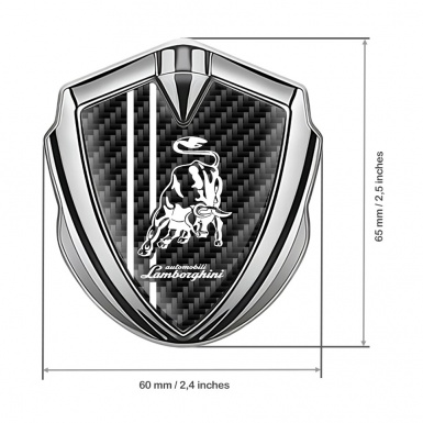 Lamborghini Emblem Self Adhesive Silver Black Carbon White Sport Logo