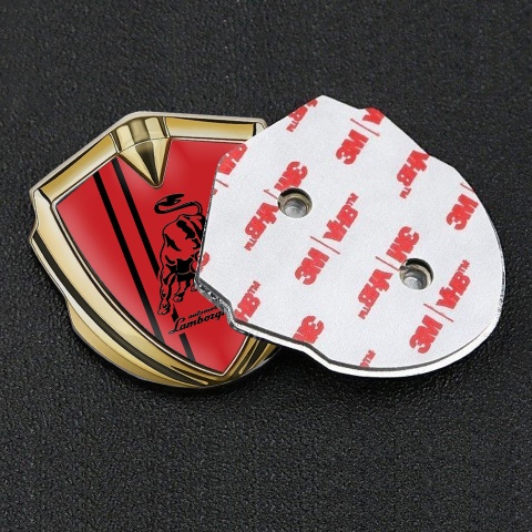 Lamborghini Emblem Ornament Gold Red Fill Black Sport Edition