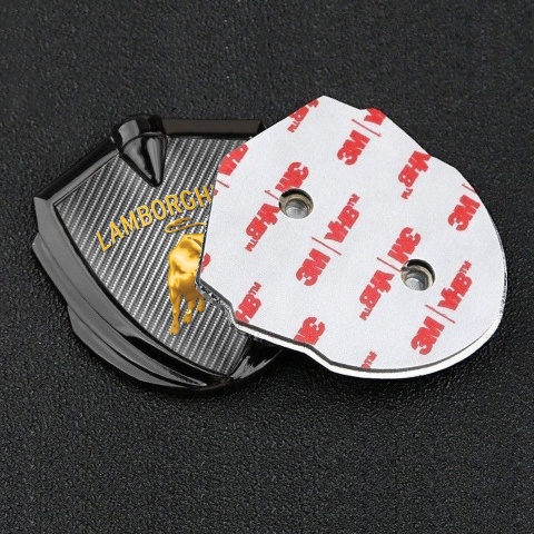 Lamborghini Emblem Trunk Badge Graphite Light Carbon Sunglow Logo Design