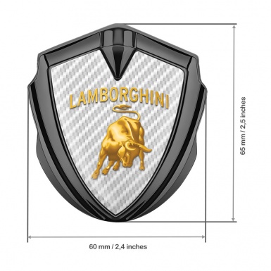 Lamborghini Emblem Ornament Graphite White Carbon Sunglow Logo Design