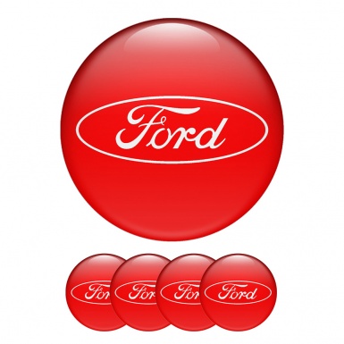 Ford Silicone Stickers Center Hub Red Line cap