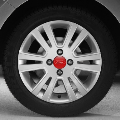 Ford Silicone Stickers Center Hub Red Line cap