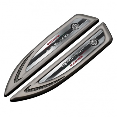 Alfa Romeo Fender Bodyside Badge Graphite Gradient Frame Racing Edition