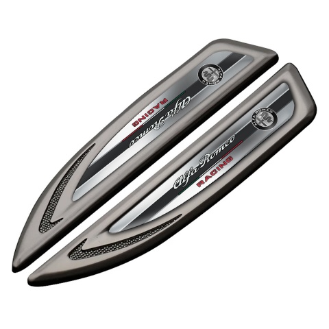 Alfa Romeo Fender Bodyside Badge Graphite Gradient Frame Racing Edition