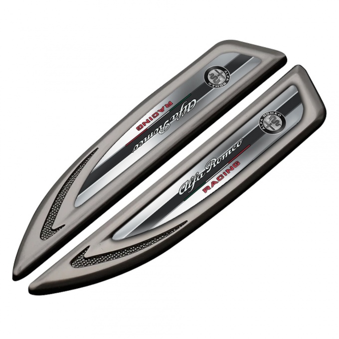 Alfa Romeo Fender Bodyside Badge Graphite Gradient Frame Racing Edition
