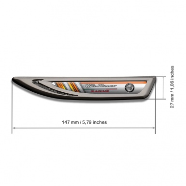 Alfa Romeo Fender Bodyside Emblem Graphite Orange Fragments Racing Logo