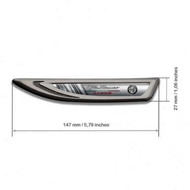 Alfa Romeo Fender Emblem Badge Graphite Monochrome Texture Racing Design