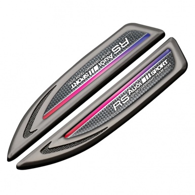 Audi RS Fender Bodyside Emblem Graphite Light Carbon Multicolor Stripe