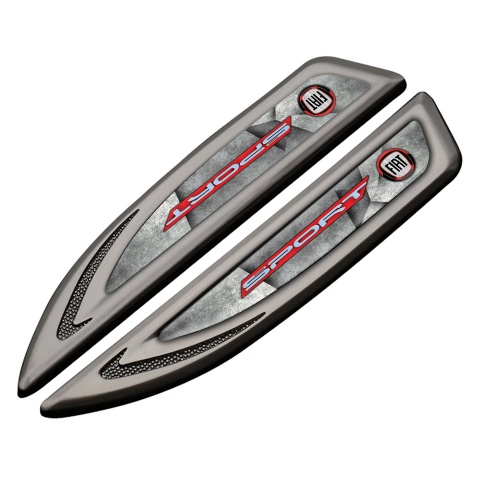 Fiat Fender Bodyside Emblem Graphite Stone Texture Sport Vision Design