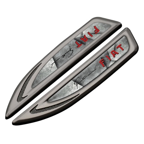 Fiat Fender Metal Emblem Graphite Light Granite Sport Mind Edition