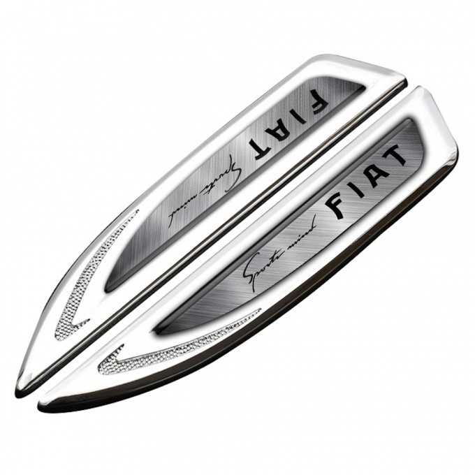 Ford Fender Bodyside Badge Silver Brushed Steel Sport Mind Logo