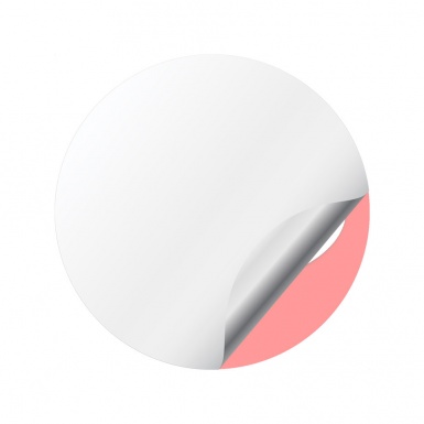 Hyundai Domed Stickers for Wheel Center Caps Red Base White Logo Design