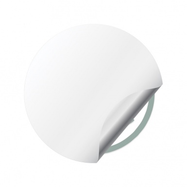 Skoda Wheel Stickers for Center Caps White Base Green Logo Variant