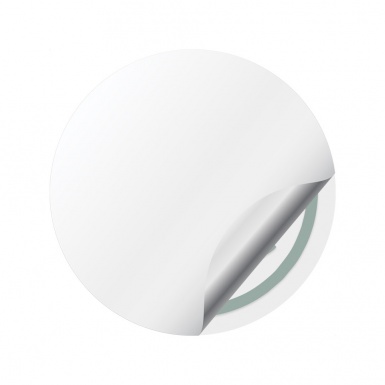 Skoda Silicone Stickers for Center Wheel Caps Grey Base Green Logo