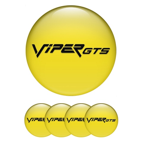 Dodge Viper Stickers for Wheels Center Caps Red Base GTS Edition