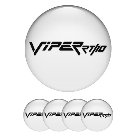 Dodge RT Emblem for Wheel Center Caps White Base Black Edition